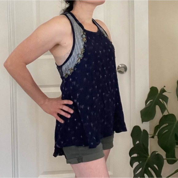 Miss Me beaded hi-low tunic XS - Picture 4 of 10